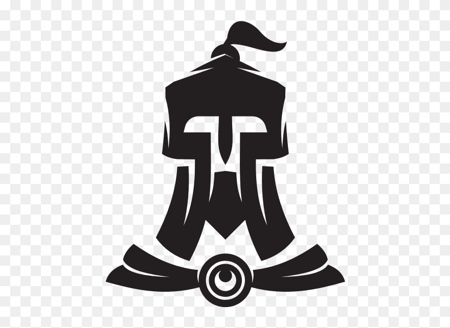 Knight Helmet Silhouette - Illustration Clipart