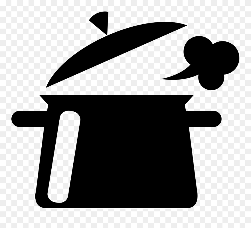 Transparent Cooking Utensils Clipart Black And White - Download Cooking Icon Png