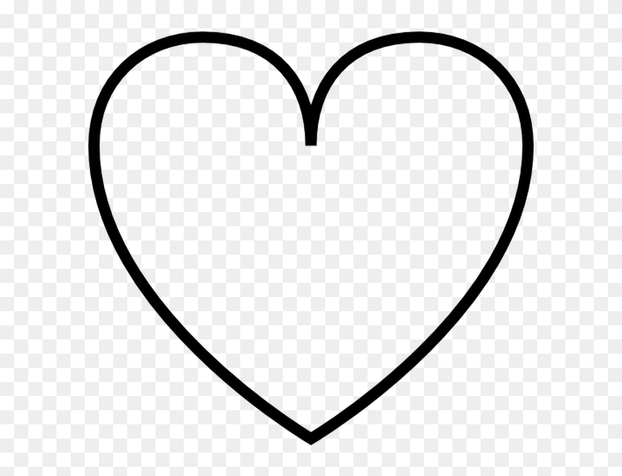 Heart Shape Black And White Clipart