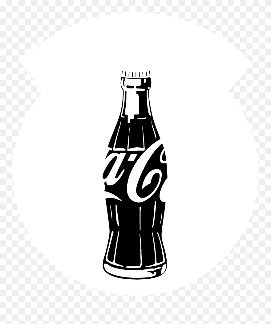 Coca Cola Always 1 Logo Black And White - Transparent Coca Cola Logo Bottle Black Clipart