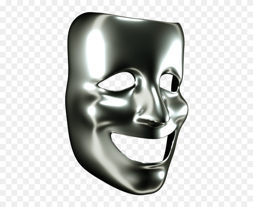 Drama Masks Black And White Clipart - Png Download