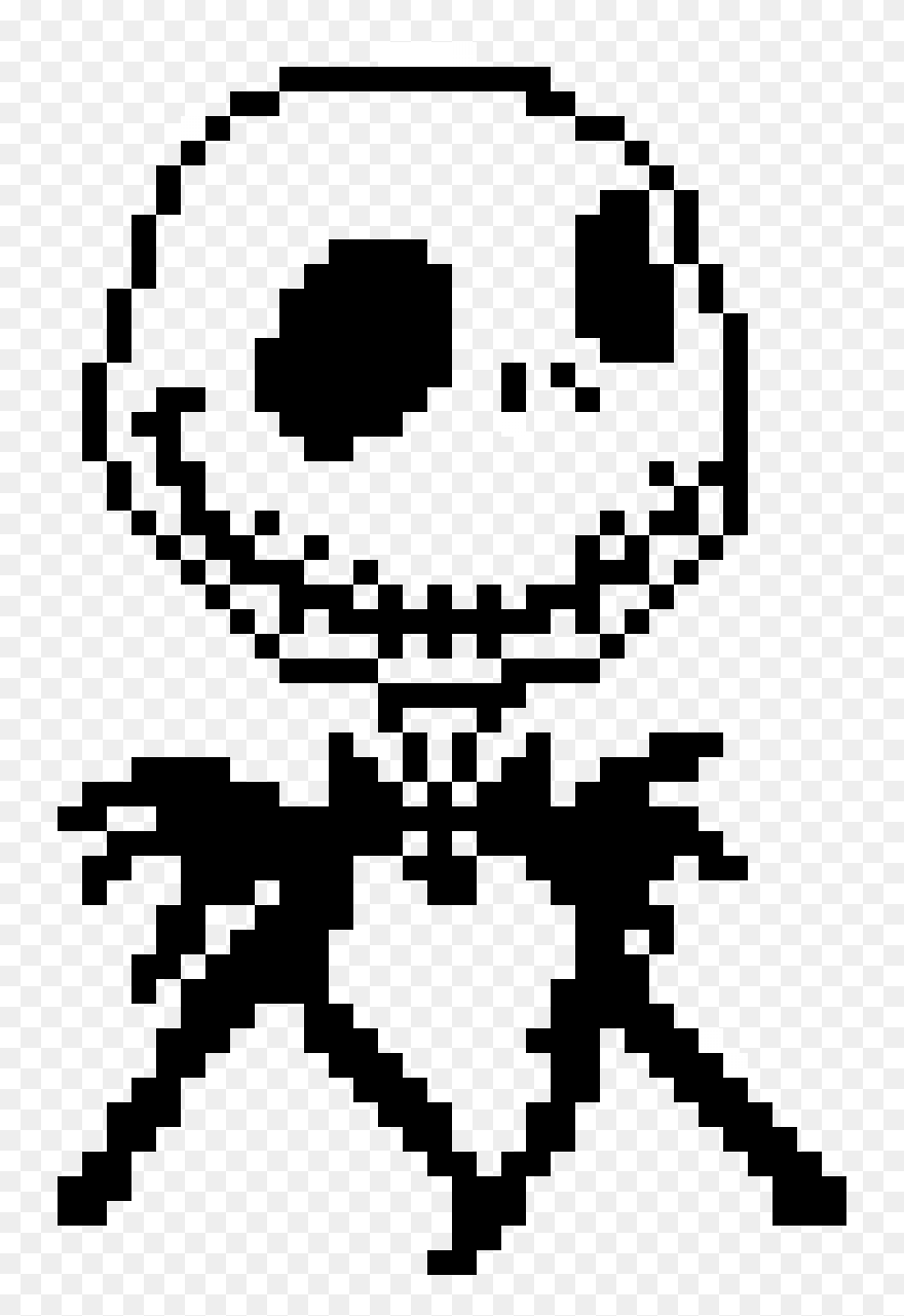 Jack Skellington Minecraft Pixel Art Clipart