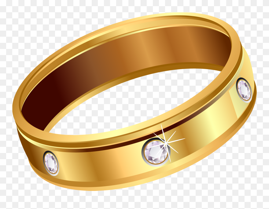 Earring Jewellery Gold - Gold Ring Clipart - Png Download