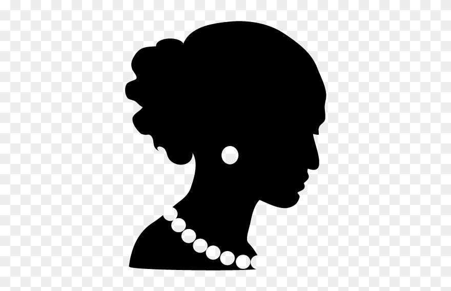 Silhouette Earring Woman Photography - Woman With A Earring Clipart - Png Download