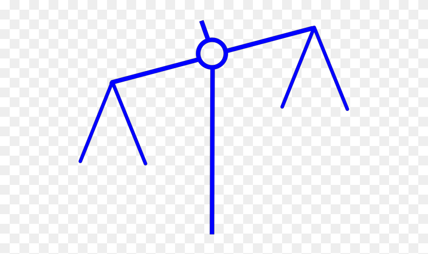 Blue Scale Line Thin Png Images - Balance Scale Clipart Png Transparent Png