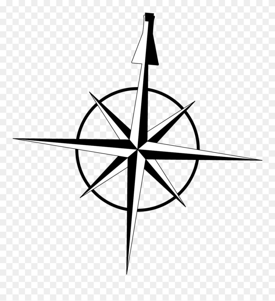 Compass Rose With An Erlenmeyer Flask As The North - Ros De Los Vientos Clipart