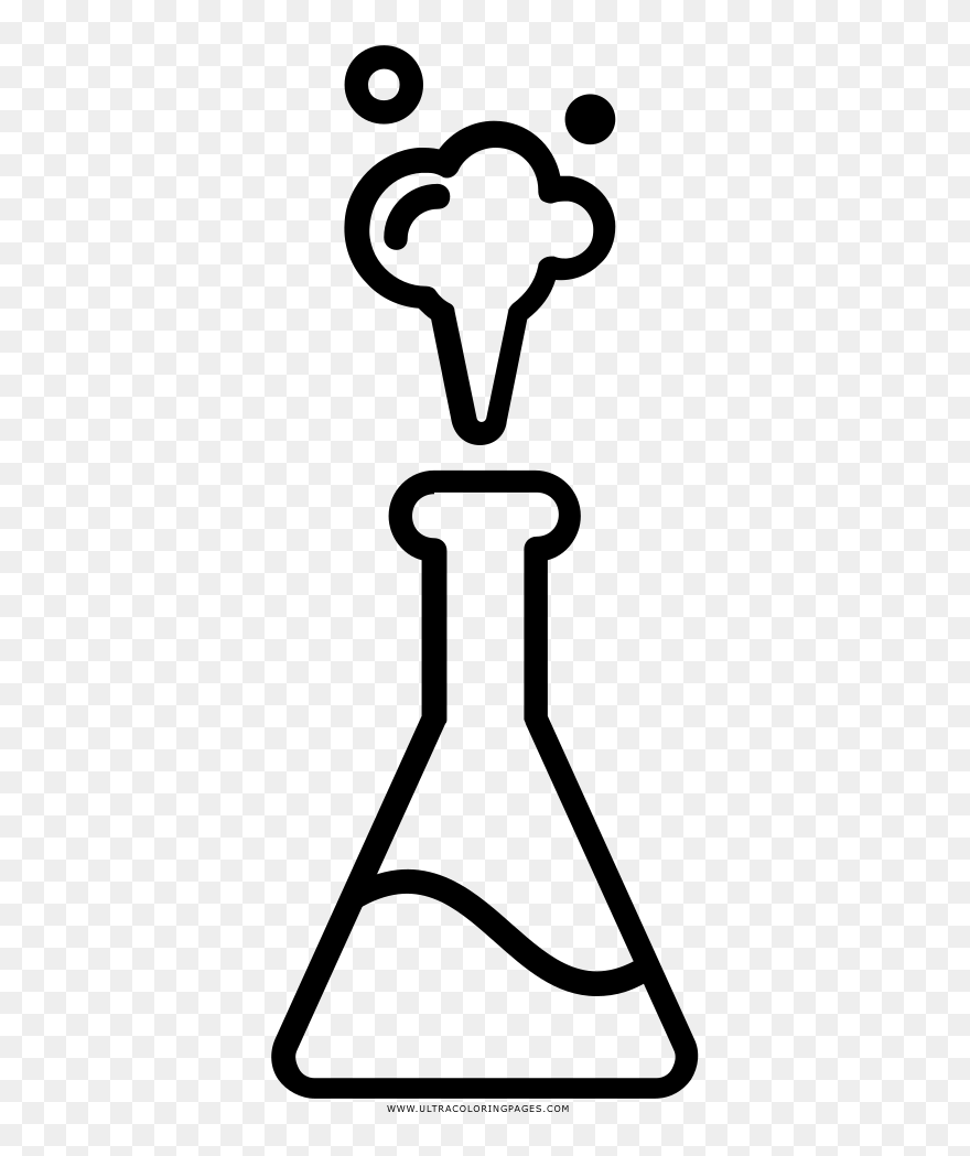 Erlenmeyer Flask Coloring Page - Hydro Flask Coloring Sheet Clipart
