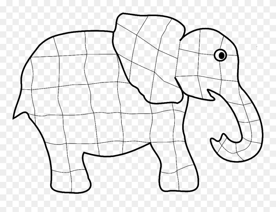 The Die Says The Color The Picture Says We Can - Elmer The Elephant Black And White Clipart