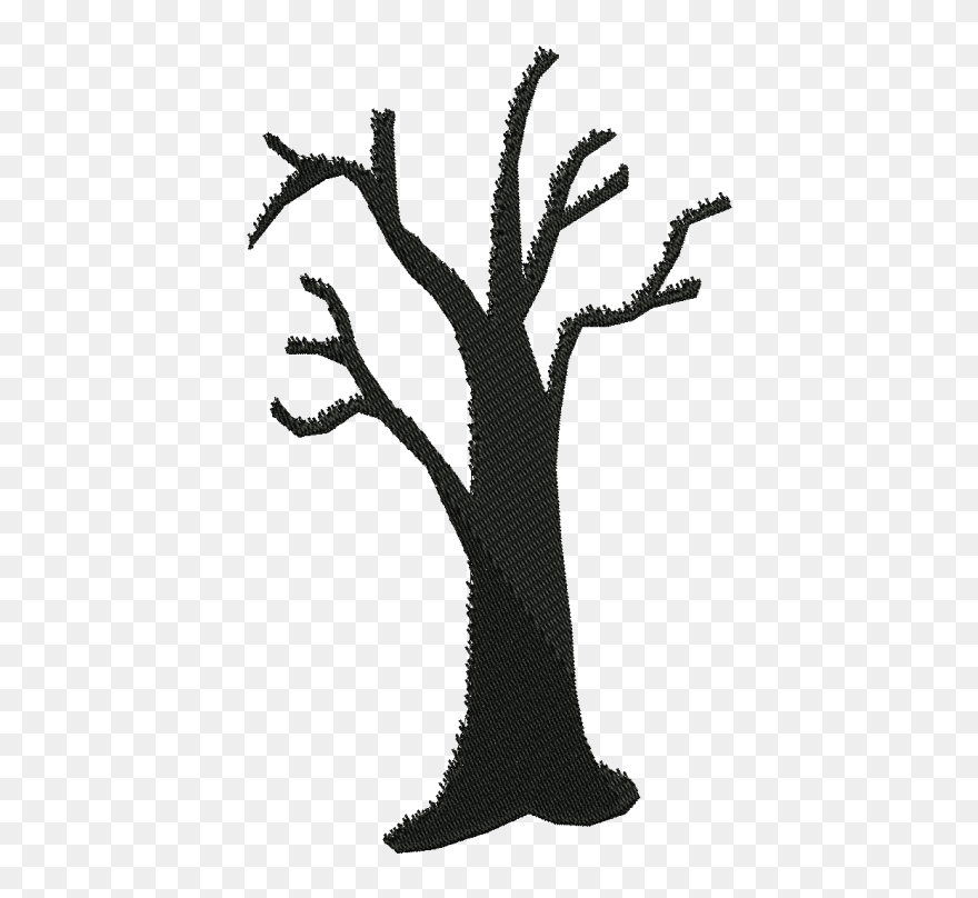 Tree Embroidery Design - Silhouette Clipart