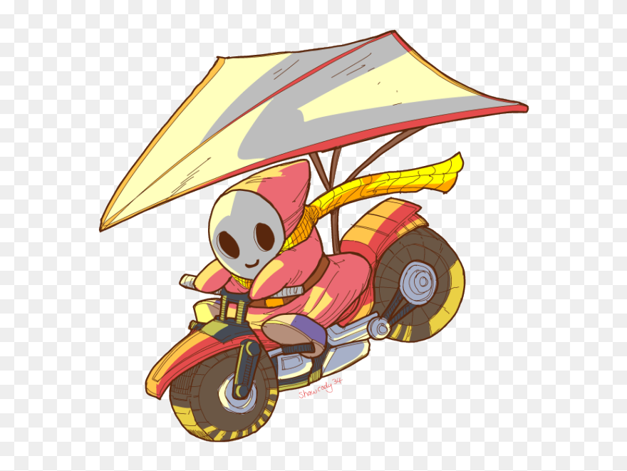 Shy Guy Mario Kart Art Clipart