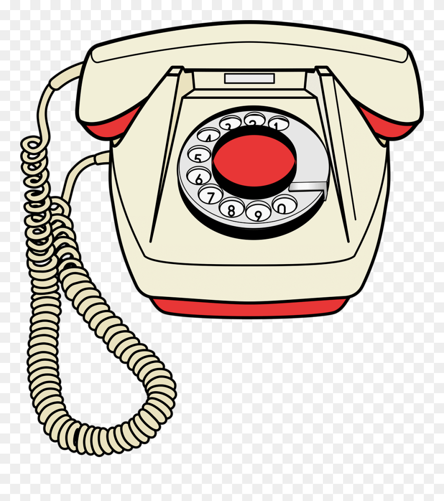Telephone - Old Fashioned Phone Cartoon Clipart