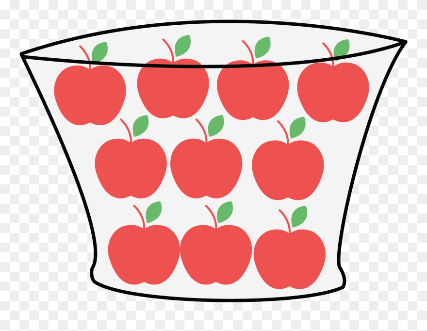 Thinking Apple Clipart Clip Free Library Solution To - Basket Of 10 Apples - Png Download