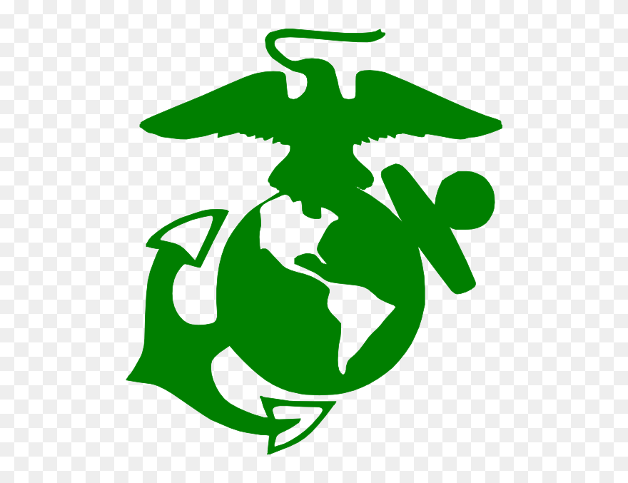 Usmc Ega Green Clip Art - United States Marine Corps Logo Svg - Png Download