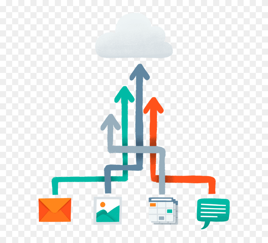 Icons Of An Envelope, Photo, Calendar, And Chat Bubble - Everything In One Place Icon Clipart