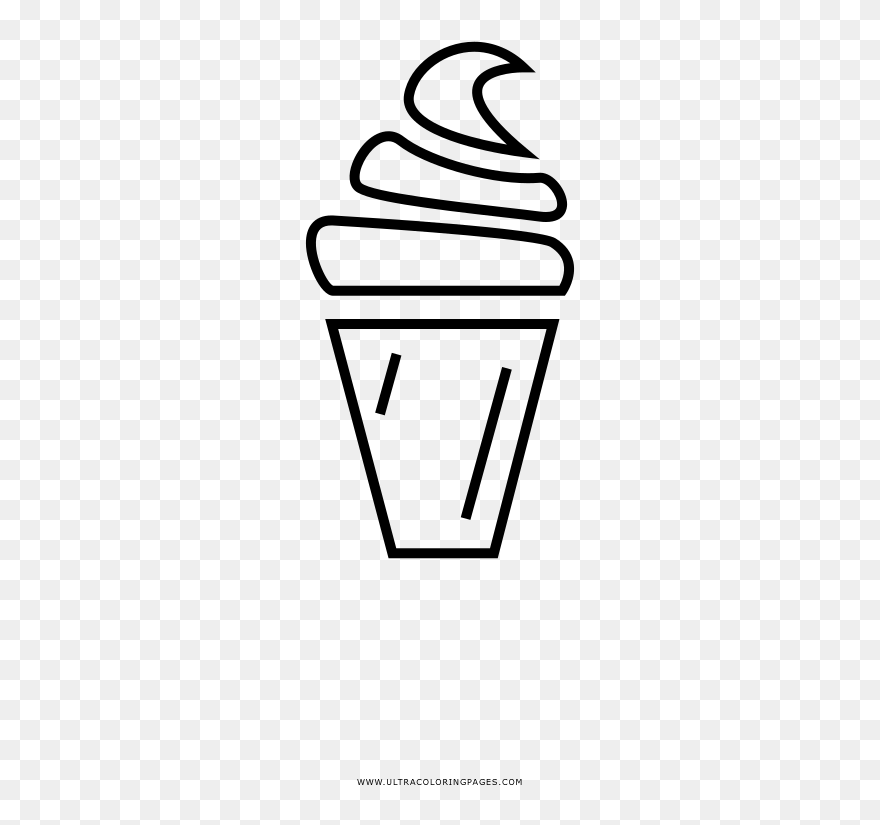 Ice Cream Coloring Page Clipart