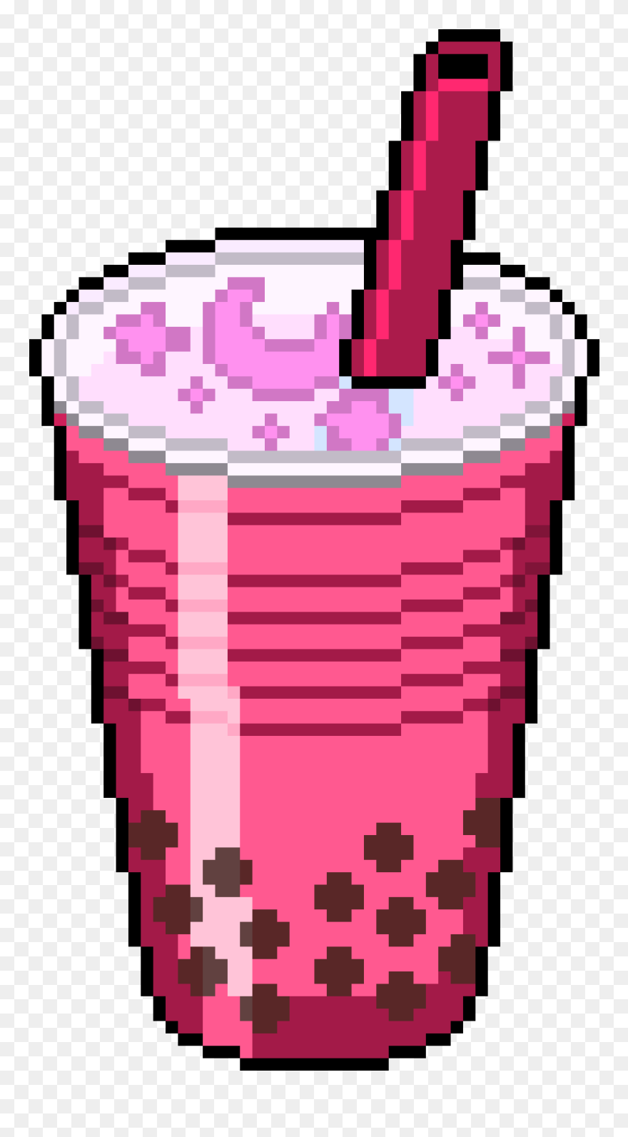 Bubble Tea Pixel Art Clipart