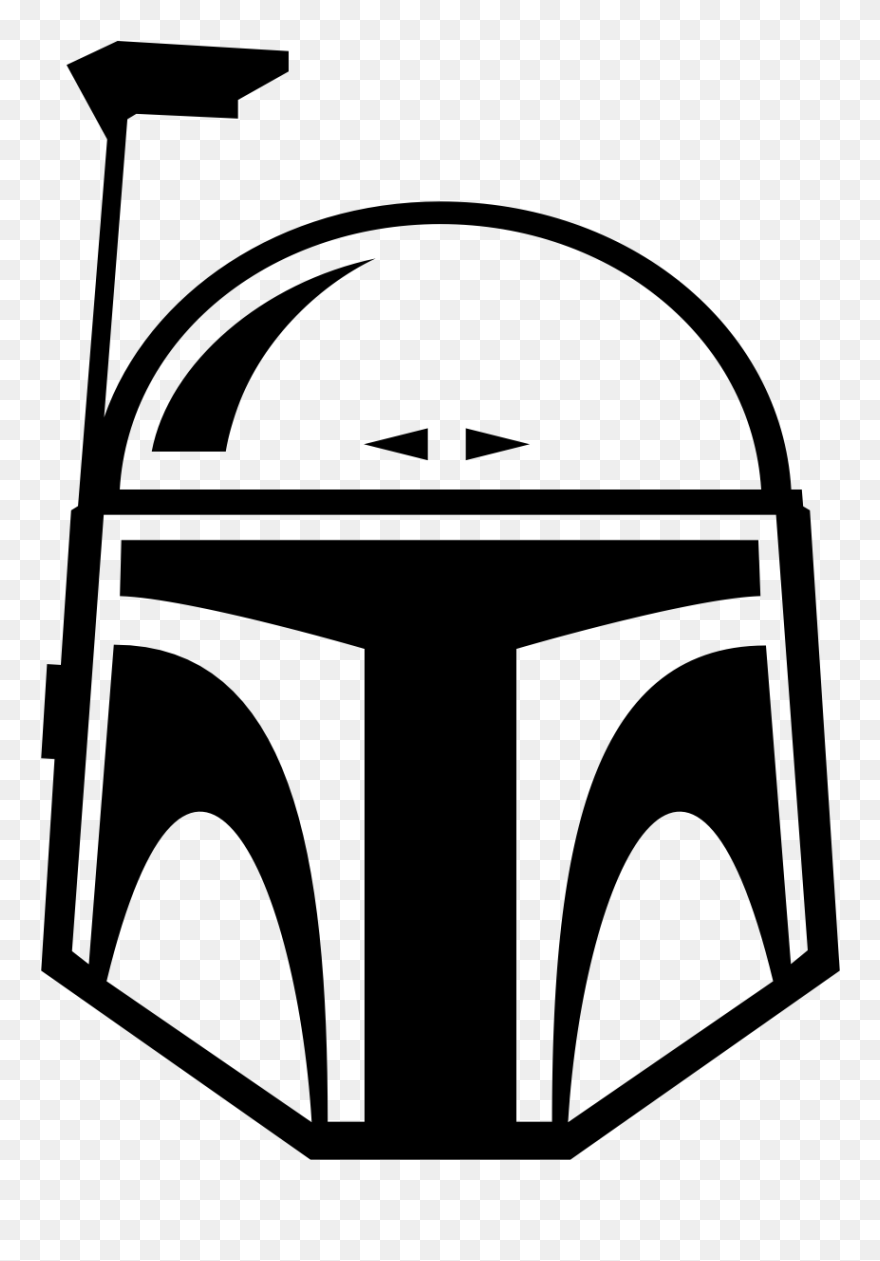 Transparent Boba Fett Clipart - Boba Fett Black And White - Png Download