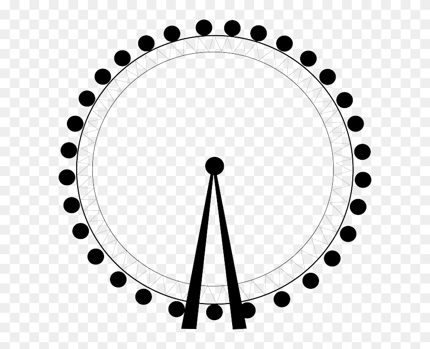 Ferris Wheel Free On - London Eye Silhouette Png Clipart