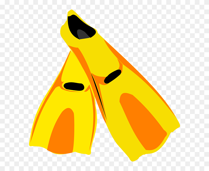 Swimming Flippers Clipart - Png Download