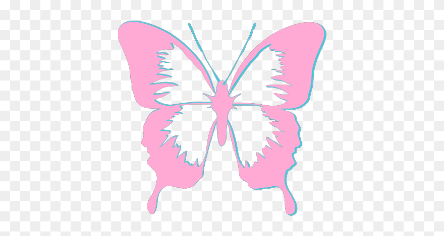 Butterfly Tattoo Style Svg Clip Arts - Monarch Butterfly Black And White - Png Download