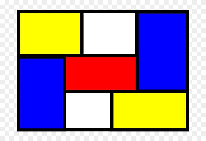 Mondrian Png Clip Arts - Abstract Art Red Yellow Blue Transparent Png