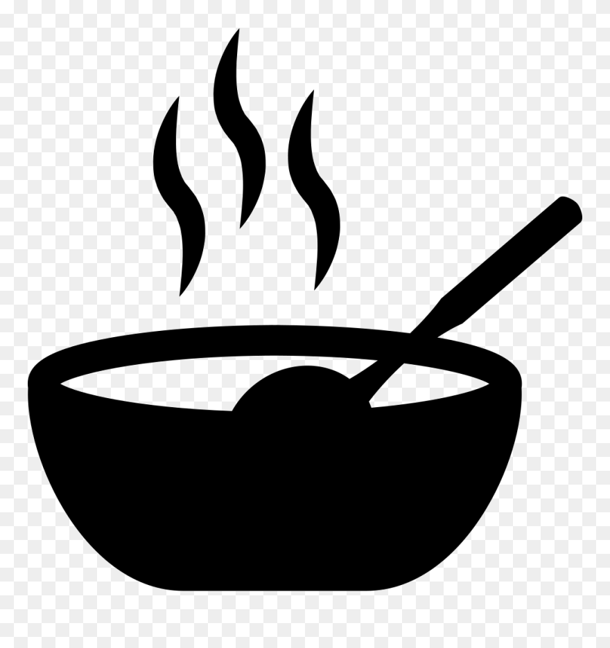 Food Bowl Computer Icons Clip Art - Food Clip Art Black And White - Png Download