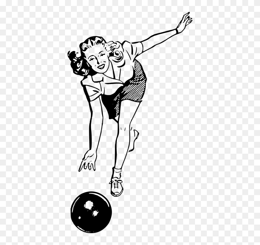 Art,monochrome Photography,shoe - Person Bowling Clipart - Png Download