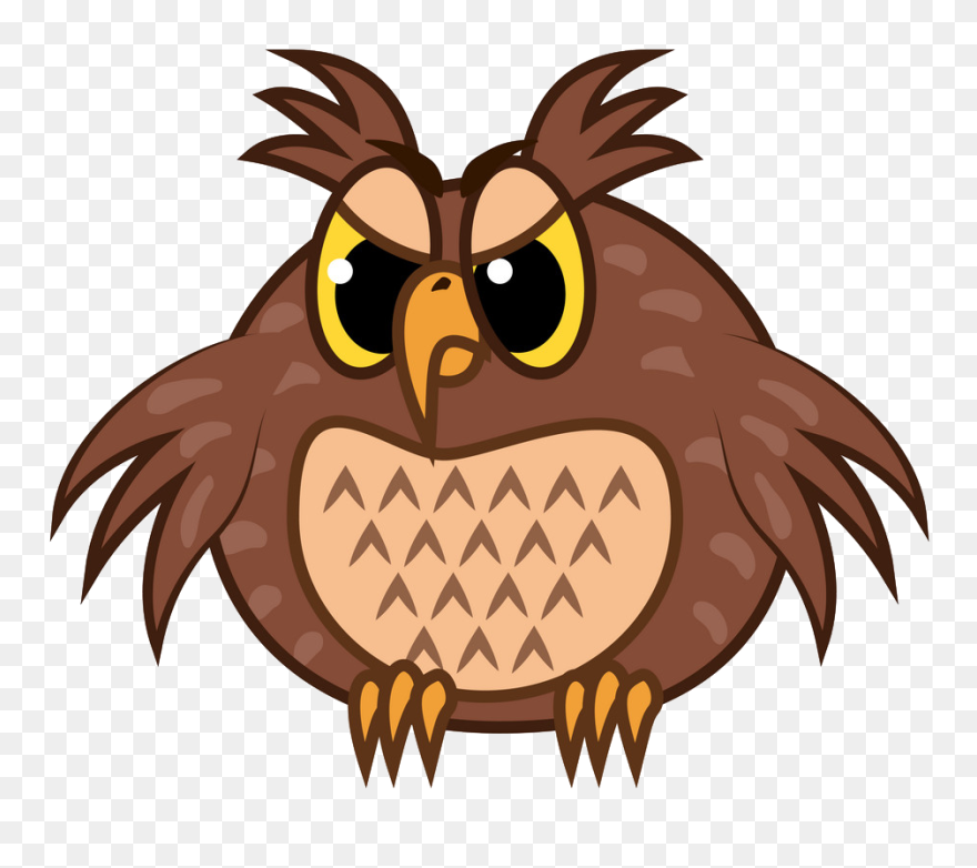 A Picture Of An Angry Owl - Cartoon Owl Angry Clipart