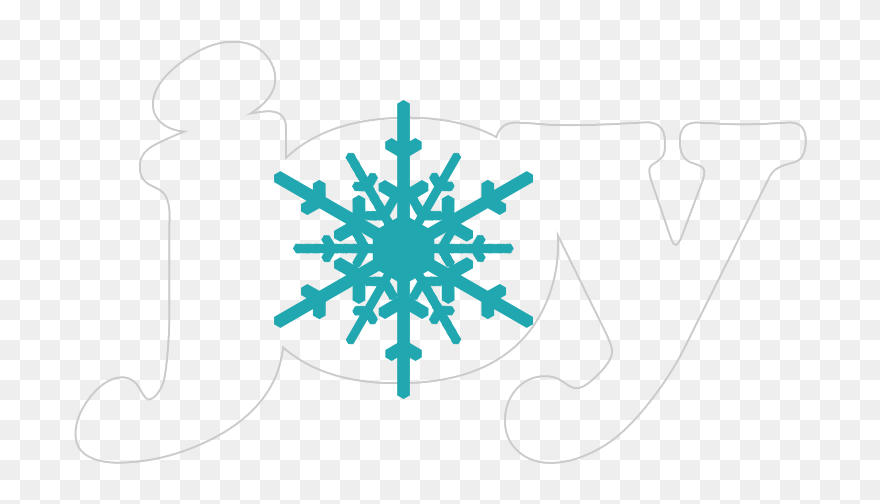 Winter Note Card - Snowflake Icon Minimalist Clipart
