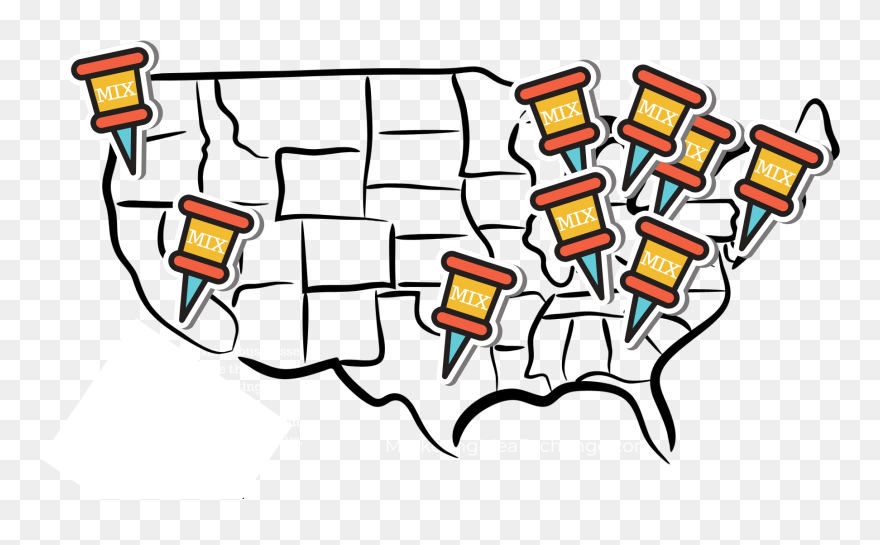 Us Map Sketch Clipart