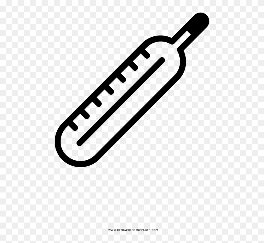Thermometer Coloring Page - Thermometer Clipart