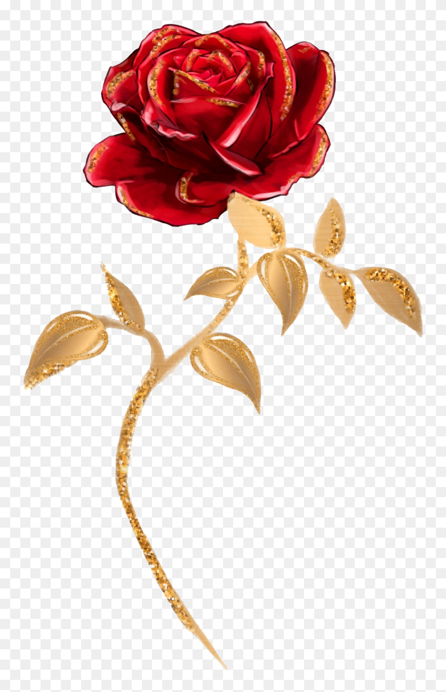 Beauty And The Beast Rose - Beauty And The Beast Png Clipart
