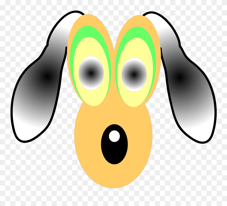 Cartoon Dog With Large Eyes Svg Clip Arts - Png Download