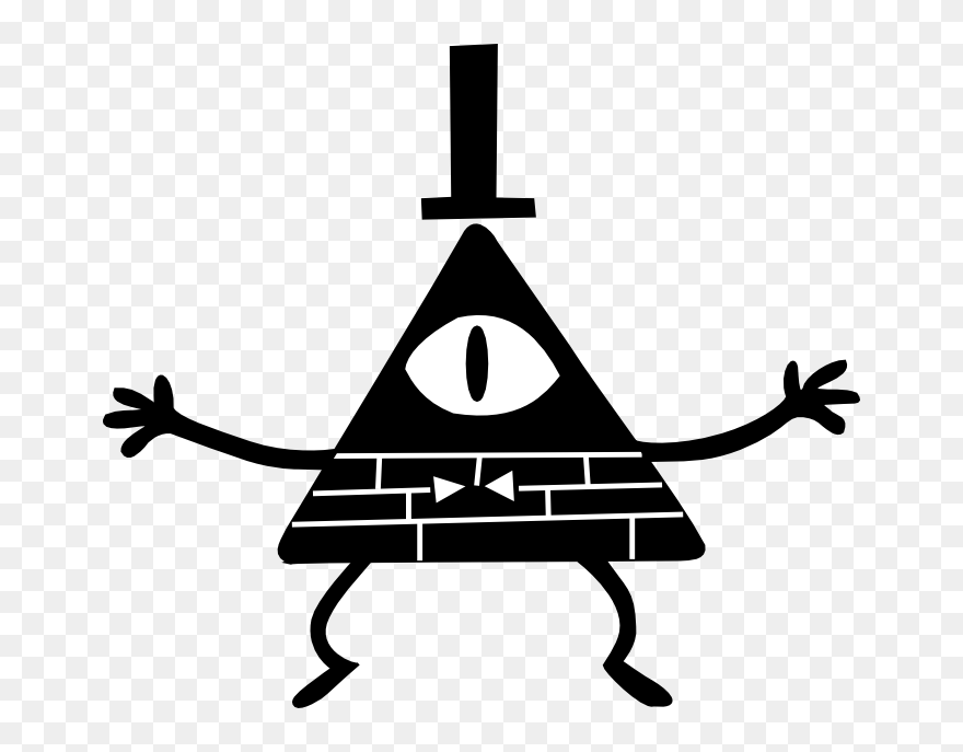 Bill Cipher Black And White Clipart