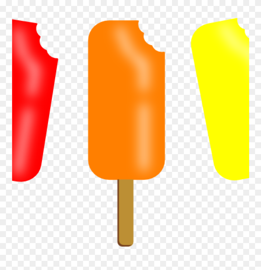 Transparent Popsicle Clipart - Orange Ice Cream Drawing - Png Download