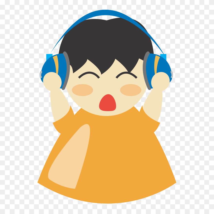Free Vector Boy With Headphone2 - Animasi Orang Mendengar Musik Clipart