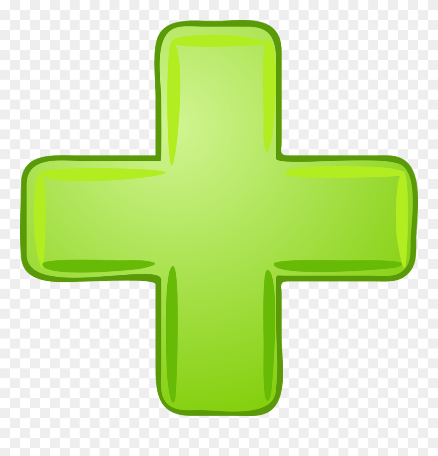 Green Plus Sign Clipart - Png Download