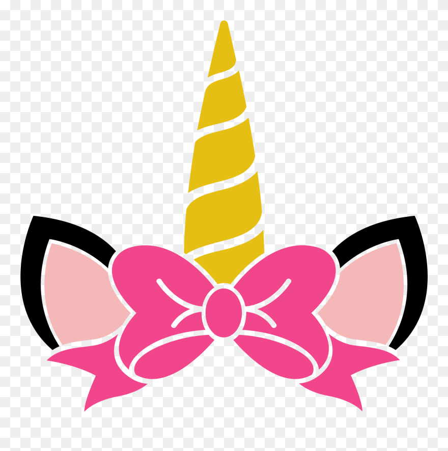Unicorn With Pink Bow Clipart