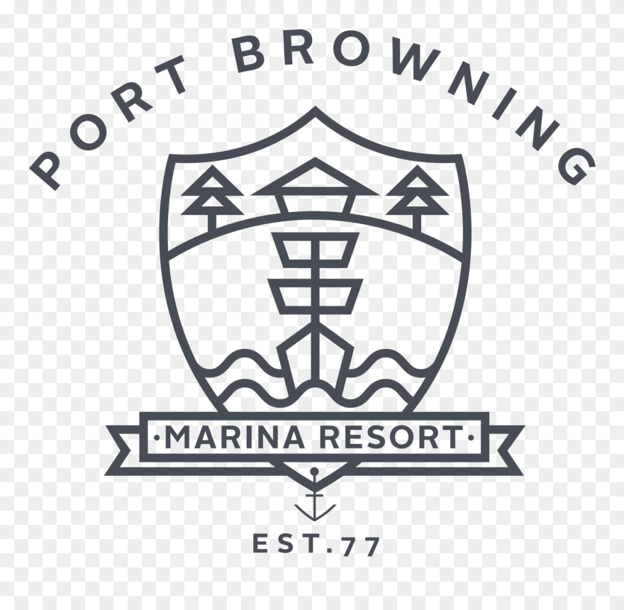 Port Browning Marina - Emblem Clipart