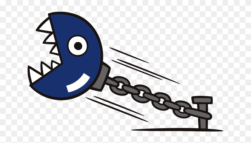 Paper Shin A - Chain Chomp Mario 2d Clipart