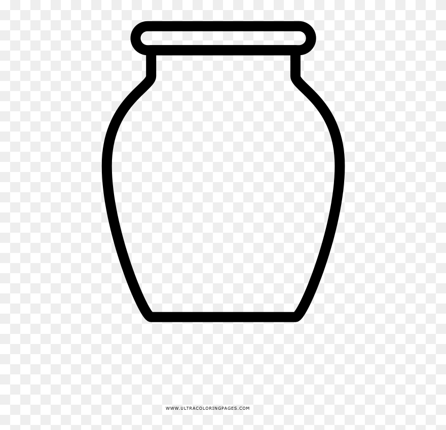 Jar Coloring Page - Disegno Vaso Da Colorare Clipart