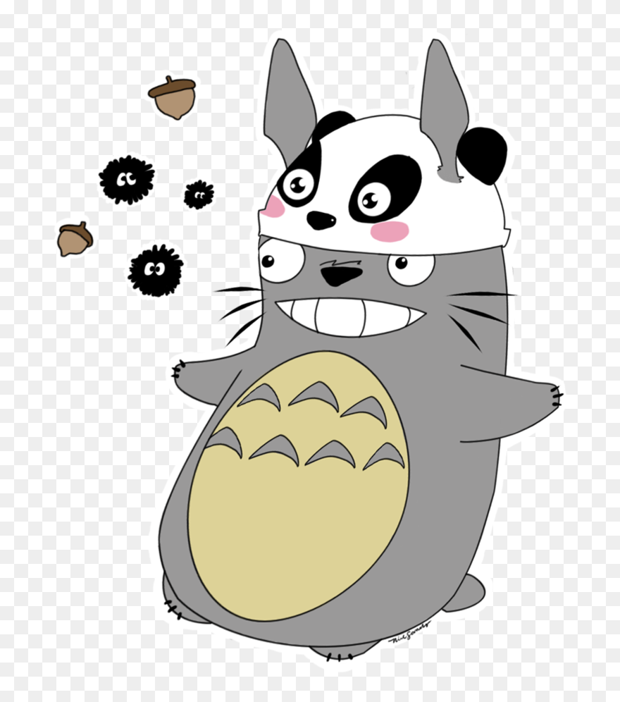 Giant Panda Cat Cartoon Drawing Fan Art - Totoro Panda Clipart