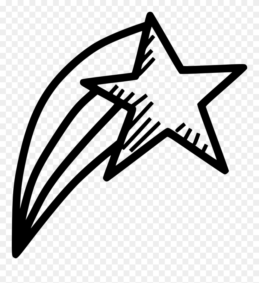 Star Christmas Shine - Line Art Clipart