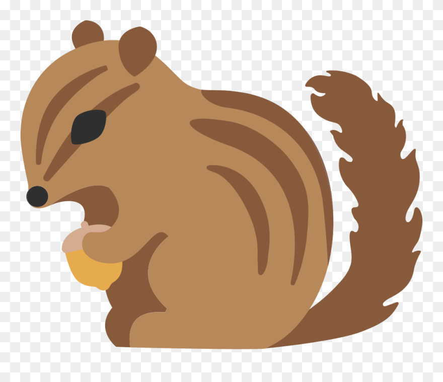 #emoji #squirrel #acorn #freetoedit - Squirrel Emoji Transparent Clipart