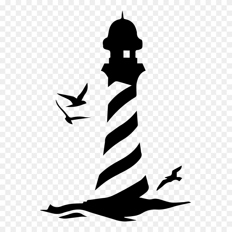 Lighthouse On The Sea Nautical Sticker - Sticker Clipart