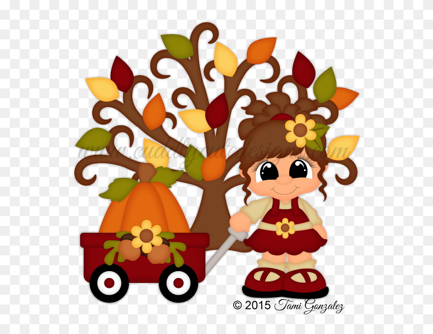 Fall Girl Clipart