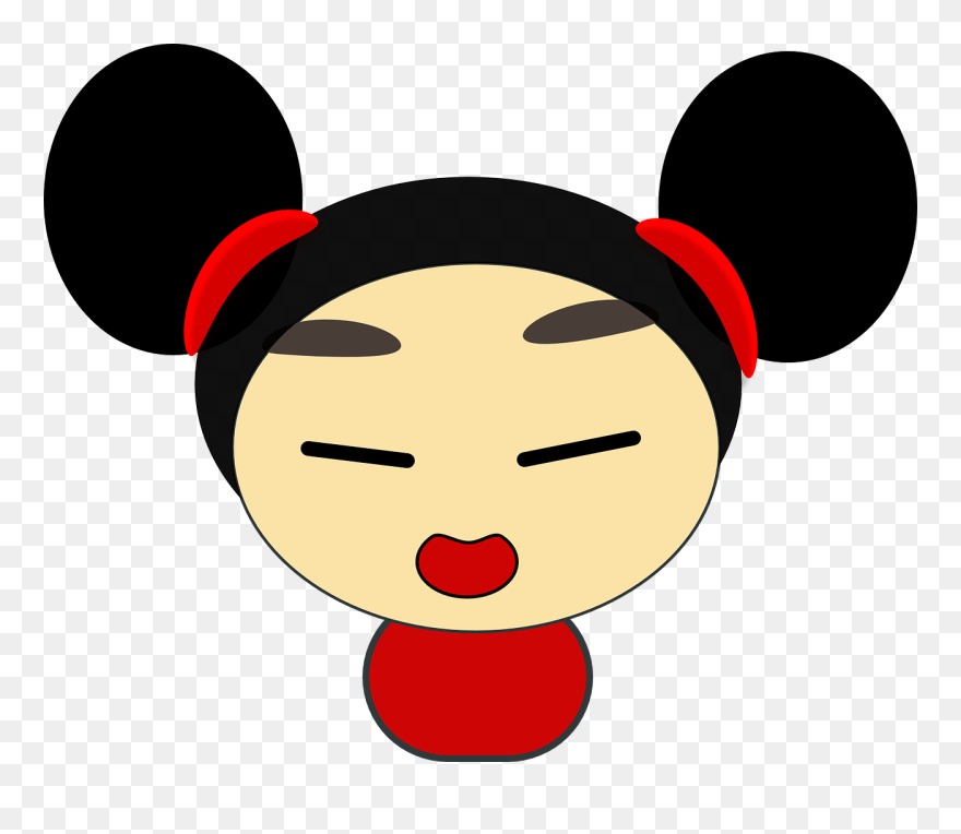 China, Girl, Smile, Simple, Woman - Asian Eyes Cartoon Clipart