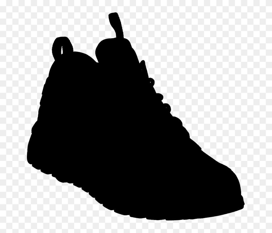 Shoe Clip Art Walking Silhouette Black M - Shoe - Png Download