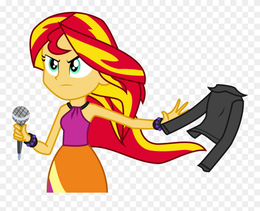 Artist Alicornoverlord Clothes - Sunset Shimmer Take Off Jacket Clipart