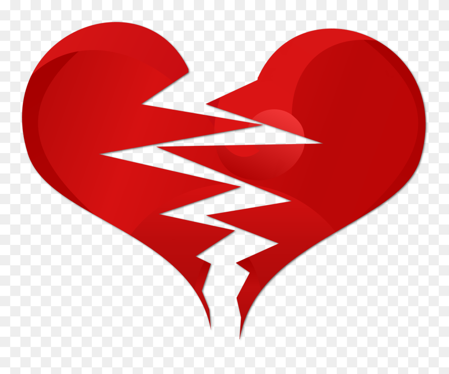 Transparent Shattered Heart Png - Broken Heart Png Clipart